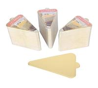 Tissting 300 Plateaux Triangle Pour Mousse Cake - Plateau Carton Alimentaire Doré 118x78mm/4.7x3.1in Pour Wedding Birthday Party