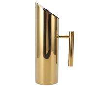 Tissting 304 Stainless Steel Water Pitcher Jug 1.5L, Moderne Carafe avec Poignée pour Boissons Chaudes et Froides, Thé, Café, Jus (Or)