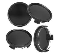 Tissting 4 Pièces Capuchon de Moyeu de Roue 74 mm Enjoliveur de Moyeu de Roue en Plastique avec Anneau Métallique, Enjoliveur de Moyeu de Roue pour Véhicule