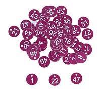 Tissting 50 Étiquettes Numérotées Rondes pour Apiculture 3.6cm/1.4in - Étiquettes d'Élevage pour Ruches Matériel ABS Numéroté de 1 à 50 Utilisées en Apiculture et Ferme (Violette)