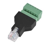 Tissting Adaptateur RJ12 6P6C Mâle vers Bornes à Vis 6 Broches, Conception Compacte Connexion Fiable en Plastique Haute Résistance pour Réseaux Informatiques