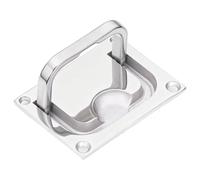 Tissting Anneau de Chasse d'eau pour Bateau 76 Mm/96 Mm Poignée de Trappe de Pont Marine en Acier Inoxydable 316 Boucle de Sol Carrée Traction de Trappe Levage de Chasse d'eau pour Trappe(96 x 69mm)