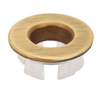 Tissting Anneau de Couvercle de Trop-Plein D'évier, Garniture de Trou Rond D'évier en Laiton, Bouchons de 1.2X0.6 Pouces, Trou D'insertion, Garniture de Lavabo pour Salle de Bains, Cuisine(Bronze)