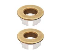Tissting Anneau de trop-Plein d'évier Couvercle de trop-Plein Rond en Laiton Insert dans Le Trou Pièces de Rechange pour évier de Cuisine de Salle de Bain (2 pièces Bronze)