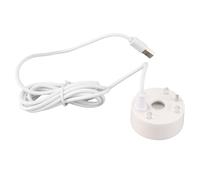 Tissting Atomiseur de Fontaine USB avec lumières LED - Humidificateur 5 V pour étangs intérieurs et extérieurs, Aquariums, décoration d'intérieur et Ambiance Festive avec Effet de Brume (Blanche)