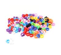 Tissting Bagues Colorées pour Pattes de Pigeons, Anneaux de Marquage pour Identification des Pigeons, Lot 200PCS, Diamètre 8mm, en Plastique, pour Colombophilie et Élevage de Volai
