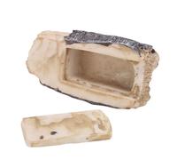 Tissting Boite Cache ranche Résine étanche pour Jardins, avec Compartiment Secret, Statue Naturelle pour Cacher Clés Argent Bijoux USB