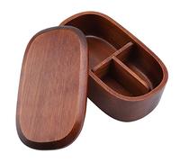 Tissting Boîte repas en pin naturel, Compartiment amovible et couvercle sécurisé, Design ergonomique pour pique-nique et déjeuner professionnel, 23x16x6 cm (Hemlock Square | 18,5 * 10,5 * 5,5 5)