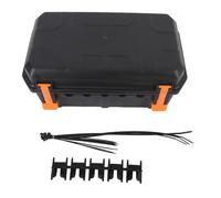 Tissting Boitier de Jonction Cable IP54 ABS 39x12.6x19.5cm/15.35x4.96x7.68in pour Exterieur,Boitier Electrique Etanche avec Entrees Cable et Montage Mur pour Eclairage Exterieur (Noire)