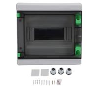 Tissting Boîtier Distribution 9 Postes IP66 Extérieur ABS | Boîtier 9 Circuits Verrouillable Double Loquet Écrou Laiton Montage Mural Atelier Chantier