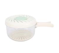 Tissting Bol à Fruits avec Couvercle Passoire Poignée Pliante - 24x18 cm/9.5x7 pouces pour Lavage et Stockage Légumes - Bol à Fruits Portable avec Passoire pour Cuisine Pique nique (Verte)