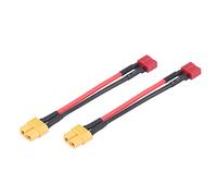Tissting Câble d'adaptateur XT60 vers Connecteur T, 4 Types 14AWG 10cm Gaine Silicone pour Connexion Chargeur et Batterie, Accessoires RC compatibles (T-Plug Female Head to Turn XT60 Female Head)