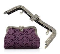Tissting Cadre de Sac à Main en Métal, Fermoir Vintage Résistant 20cm pour Portefeuille Accessoire Couture Artisanat Projets DIY, Matériau Métallique Dur