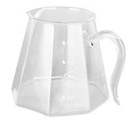 Tissting Cafetière À Main En Verre 600ml Avec Poignées Ergonomiques - Parfait Pour Préparation Café Maison Bureau 20cm/7.9 Pouces Design Octogonal Libération Maximale Arômes