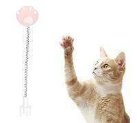 Tissting Cat Wand Cat Teaser Pet Elastic Spring Toy Metal Wire Funny Cats Funny Cat Stick with PHYS PHYS Pink Interactive Teaser Tout pour Les Chatons intérieurs (Katzenkrallen Rosa)