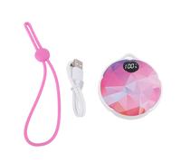 Tissting Chauffe-Mains Portable Rechargeable 4000mAh avec Écran LED Numérique, 3 Niveaux de Chauffage Lumière d'Ambiance pour Camping Randonnée x de Noël