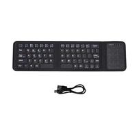 Tissting Clavier Pliable avec Pavé Tactile Grand Format Ultra Portable, Clavier Voyage Compact 3 Volets avec Trackpad Réactif pour PC Portable Tablette, Autonomie 65H