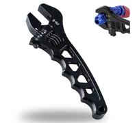 Tissting Clé à Molette 3AN-12AN Clé en Alliage D'aluminium Léger Clé à Rotation Plus Douce Adaptateurs de Raccord de Tuyau Clé pour le Réemballage Automobile à Domicile(Noir)