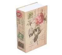 Tissting Coffre-fort de Livre avec Serrure à Combinaison, 18 x 12 x 5,5 cm Rose Livre de Coffre-Fort en Métal avec Serrure à Clé pour l'Argent et Les Bijoux