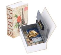 Tissting Coffre-Fort Livre Sécurisé Avec Serrure À Combinaison, 18 x 12 x 5.5 cm / 7.1 x 4.7 x 2.2 in - Discret Boîte De Rangement Pour Argent Et Bijoux, Idéal Pour Bureau Ou Bibliothèque