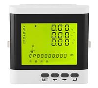 Tissting Compteur Électrique Triphasé Programmable Multifonction, appareil numérique LED mesurant tension courant puissance active/réactive facteur de puissance fréquence énergie,