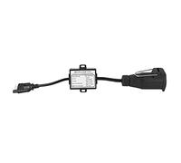 Tissting Convertisseur de Circuit d'Éclairage Remorque Portable 4 Broches Plat US vers 13 Broches EU, Adaptateur de Câblage pour Connecteur Remolque Véhicule avec Protection Anti-P
