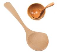 Tissting Cuillère à Riz Japonaise, Élégante Cuillère en Bois de Hêtre Long Manche 30 cm pour Service de Table et Cuisine Familiale
