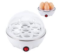 Tissting Cuiseur oeuf, Chaudière à œufs électrique Egg Cooker pour 7 Oeufs 350W Cuiseurs à œufs Verre Doseur Support à œufs et Perce-œufs pour Cuisine Domestique et Restaurant