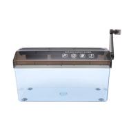 Tissting Déchiqueteuse Manuelle - Portable A4 Coupe Bandes 3mm pour Documents Déchiqueteuse à main manuelle pour bureau, école, maison, sécurité élevée, poubelle transparente 1,5L