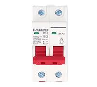 Tissting Disjoncteur Miniature DC 1000V, Disjoncteur Photovoltaïque 2P 16A avec Système Magnétique DZ47-63Z en Pa66 pour Systèmes Solaires, Navires et Motos Électriques