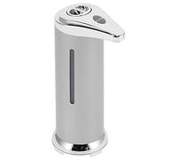 Tissting Distributeur Automatique De Savon Liquide 250 ML/8,45 Oz Distributeur De Savon pour Les Mains sans Contact à Piles avec Fenêtre Transparente pour Salle De Bain, Cuisine, Commerce(Argent)