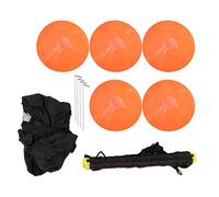 Tissting Échelle d'Agilité Parachute 6m 12 Nœuds pour Football Basket, Équipement d'Entraînement avec Disques et Sac Matériel PP Polyester pour Sportifs Débutants et Professionnels