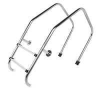 Tissting Échelle de Piscine à 2 marches - Échelle de sécurité antidérapante en Acier Inoxydable 304 avec Larges pédales pour entrée et Sortie de Piscine Hors Sol