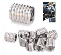 Tissting Écrou d'insertion, Écrous en Acier Inoxydable pour Réparation de Filetage, M8 x 1.25 et M10 x 1.5, Inserts Filetés pour Aviation, Automobiles, Lampes