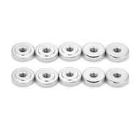 Tissting Écrous Moletés, Écrous Moletés Ronds en Acier Carbone Nickelé avec Adhérence Kit d'Accessoires M3 M4 M5 M8 pour Bricolage Machines et Composants Électroniques