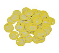 Tissting Étiquettes Ruche Numérotées 50Pcs ABS avec Trou 3.5cm/1.4in - Marqueur Identification Apiculture Élevage pour Gestion Ruches Animaux Pratique Résistant (51-100)