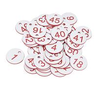 Tissting Étiquettes Ruche Numérotées 50Pcs ABS avec Trou 3.5cm/1.4in - Marqueur Identification Apiculture Élevage pour Gestion Ruches Animaux Pratique Résistant (1-50)