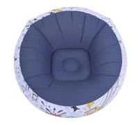Tissting Fauteuil Inflatable PVC Flocking Graffiti Portable, Canapé Inflatable Couch Divan Moderne Design Ergonomique Rembourrage Angle Réglable Rapide Inflation Dégonflement Léger (Bleu Profond)