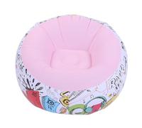 Tissting Fauteuil Inflatable PVC Flocking Graffiti Portable, Canapé Inflatable Couch Divan Moderne Design Ergonomique Rembourrage Angle Réglable Rapide Inflation Dégonflement Léger (Rose)