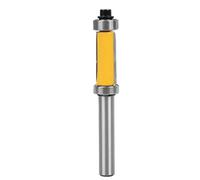 Tissting Fraise à Affleurer Double Roulement 8mm, Lame en Carbure de Tungstène C3, Corps en Acier Trempé Anti-Rebond et Revêtement Anti-Adhésif pour Bois, Contreplaqué et Matériaux