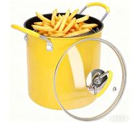 Tissting Friteuse Japonaise 3L Acier Inoxydable Avec Filtre à Huile - Mini Friteuse Idéale Pour Chips Tempura Frites Poisson Poulet Chauffage Uniforme Facile à Utiliser