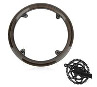 Tissting Garde-chaîne de Plateau, Garde-Chaîne de Vélo VTT, Couvercle De Protection De Pignon De Chaîne De Vélo en Plastique Noir avec Accessoires De Vélo 4 Trous