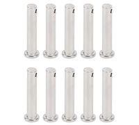 Tissting Goupilles de Chape, Axes Ronds en Acier Inoxydable Polis M8X40mm, Pack de 10 pour Fabrication de Machines et Installation de Meubles