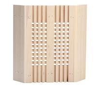 Tissting Housage Lampe Sauna en Bois Angle, Abat Jour Carré Couverture Luminaire Accessoires Sauna pour Chambre Sauna