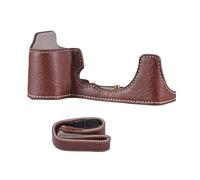Tissting Housse Demi Corps pour Fuji XS10 en Cuir PU avec Poignée Amovible, Protection Optimale pour Le Corps Et L'écran Basculant sans Gêner L'accès Aux Boutons (12.7cm/5in) (Café)