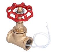 Tissting Interrupteur de Lampe Steampunk, Commutateur Rétro en Métal Rouge avec Fil, 1/2in Valve d'Arrêt pour Luminaire de Tuyau, Design Industriel Vintage pour Maison, Bureau, Café