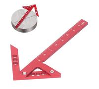 Tissting Jauge Centrale en Alliage d'aluminium 4in/10cm Règle de Charpentier pour Mesure Précise - Outil de Traçage 45°90° pour Travail du Bois avec Échelle 100mm pour Charpentiers et Machinistes
