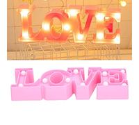 Tissting Lettres Lumineuses, LOVE Alphabet Lumineux Lampe LED Lettre Lumières Lettre Deco Opérateur à Piles Deco Chambre pour Mariage Maison Bar Décoration