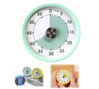 Tissting Minuteur Visuel, Minuteur de Cuisine Mécanique Minuterie Magnétique Adsorbable Minuterie Aimanté Compte à Rebours de 60 Minutes avec Alarme Sonore, pour Enfants et Adultes