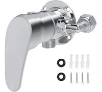 Tissting Mitigeur Douche, Robinet Mitigeur Monocommande Murale avec Clapet Anti-Retour Filetage Universel G1/2 en Métal pour Salle de Bains Douche et Bidet